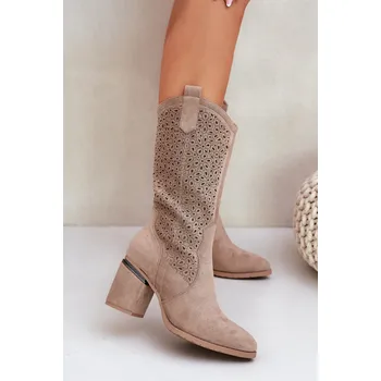 Dámské kozačky Ažurové kozačky model 218494 Step in style 38