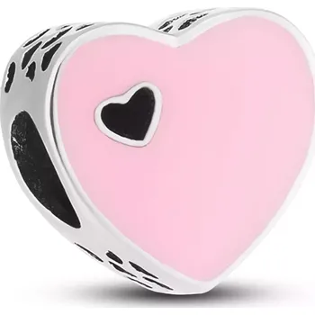 Přívěsek Stříbrný růžový přívěsek ve tvaru srdce PETERSON CHP-005