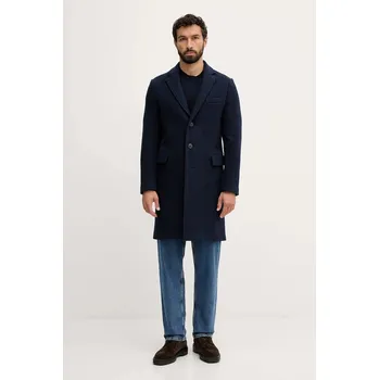 Kabát s příměsí vlny United Colors of Benetton 2X59UN05M modrá 95X, vel. 52