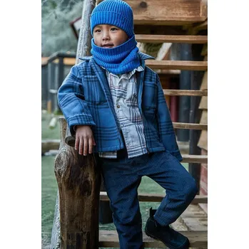 Chlapecké kalhoty Dětské kalhoty Mayoral Joggery sztruks 4568.5G.Mini.9BYA námořnická modř 59X, vel. 104