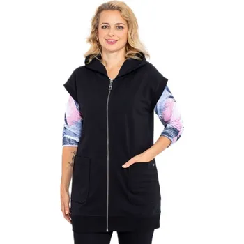 Dámská vesta Dámská mikinová vesta HOTIRA Černá XXL