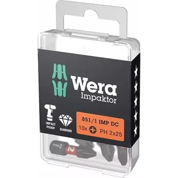 Bit Bit šroubovací 1/4" DIN 3126 C6,3 PH3x25mm Balení 10 ks Wera 5157617001