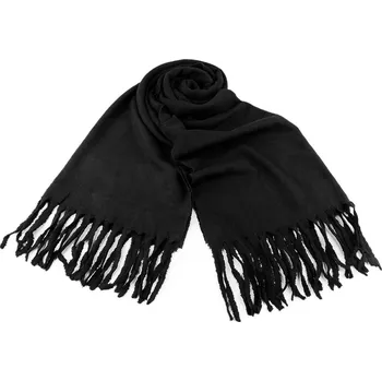 Šála Zimní šála / pléd buklé s třásněmi 65x190 cm