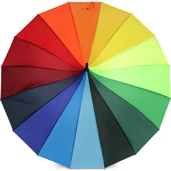 Deštník Dámský deštník pagoda s koženou rukojetí