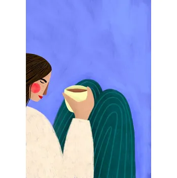 Plakát Plakát, Obraz - Sipping Coffee, Bea Muller