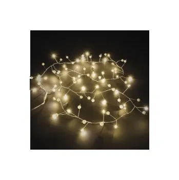 Vánoční dekorace LED girlanda – perly, 1,2 m, 3x AA, vnitřní, teplá bílá, časovač