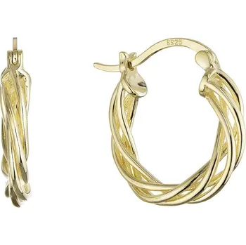 Oblečení a móda Pozlacené náušnice proplétané kruhy 61164