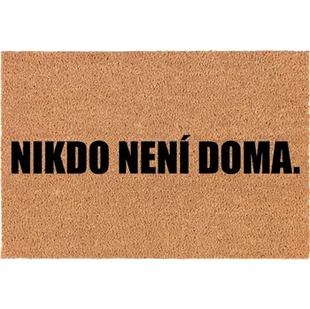Rohožka Kokosová Vstupní Rohožka Dekorativní | Veselý Dárek Nikdo Není Doma