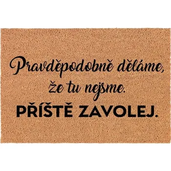Rohožka Kokosová Vstupní Rohožka Dekorativní | Veselý Dárek Tady Nejsme