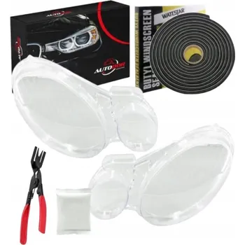 Sklo světlometu MERCEDES TŘÍDY E W211 KRYT SKLO SVĚTLOMETU PŘEDNÍ LAMPY SADA VČETNĚ BUTYLOVÉHO LEPIDLA