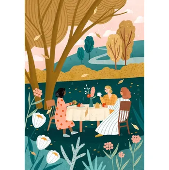 Plakát Plakát, Obraz - Autumn Tea Party, Bea Muller