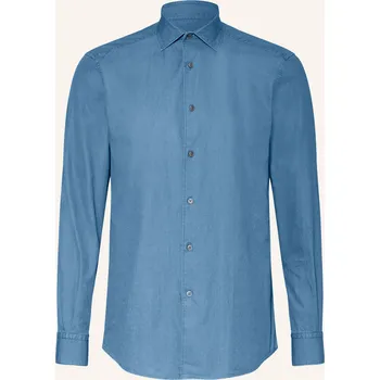Pánská košile Zegna Pánská Džínová Košile Regular Fit, modrá, 42
