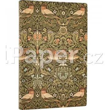 Diář Diář Paperblanks 2026 Morris Birds Flexis mini horizontální FE08 - 530108667