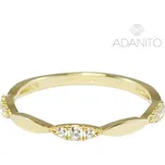 Zlatý prsten se zirkony