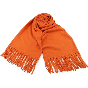 Šála Zimní šála / pléd buklé s třásněmi 65x190 cm