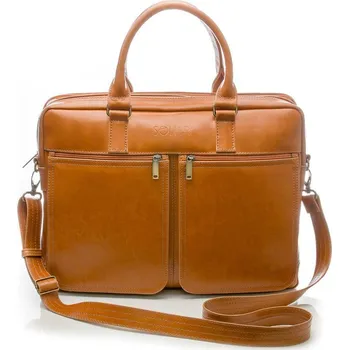 Pánská aktovka Pánská kožená hnědá taška SOLIER SL01 camel Velikost: ONE SIZE