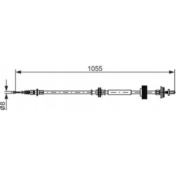 Brzdová hadice Bosch 1 987 482 791 Lanko ruční brzdy
