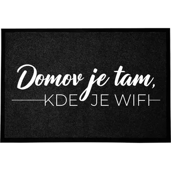Rohožka Černá Vstupní Rohožka Dekorativní | Veselý Dárek Domov Wifi 60x40cm