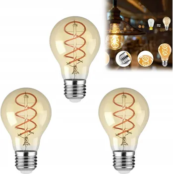Žárovka Žárovka E27 LED filament 4W 840lm Teplá dekorativní Amber