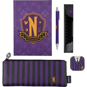 Sada pera s tužkou Cinereplicas Školní potřeby Wednesday - Nevermore Academy