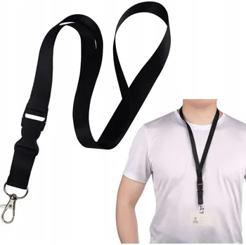 ŠŇŮRKA NA KLÍČE TELEFON IDENTIFIKÁTOR SILNÁ ČERNÁ ŠŇŮRKA NA KRK