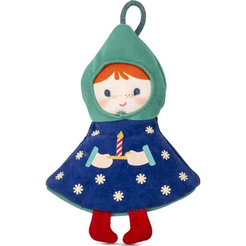 plyšák Lilliputiens - vánoční plyšová dekorace - modrá elfka Titti