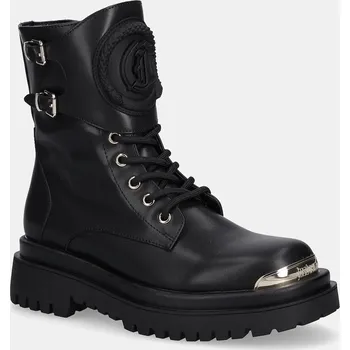 Dámské kozačky Nízké kozačky Just Cavalli dámské, černá barva, na plochém podpatku, 79RA3S92ZSD48899 99X, EUR 38