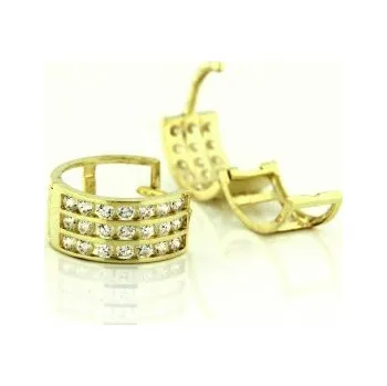 Náušnice Zlaté náušnice kroužky ze žlutého zlata