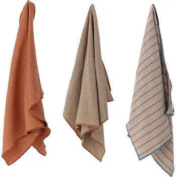 Bloomingville Sada bavlněných kuchyňských utěrek Treviso, SET 3 odstíny