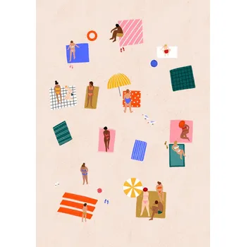 Plakát Plakát, Obraz - Beach Towel Harmony, Bea Muller