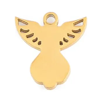 Přívěsek Přívěsek z nerezové oceli anděl 11x12 mm, barva 2 zlatá