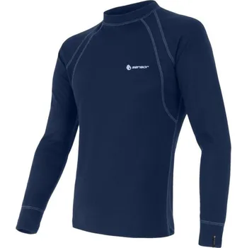 Pánská móda SENSOR DOUBLE FACE pánské triko dl.rukáv deep blue - XL