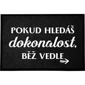 Černá Vstupní Rohožka Dekorativní | Veselý Dárek Perfekce 60x40