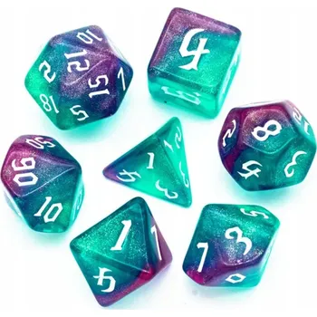 Příslušenství k deskovým hrám Sada 7 kostek Fade D4-20 K20 RPG pro deskové hry Dungeons & Dragons a Baldur's Gate