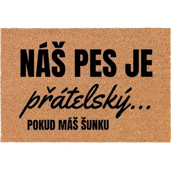 Rohožka Kokosová rohožka vstupní dekorativní | Veselý Dárek Přátelský pes