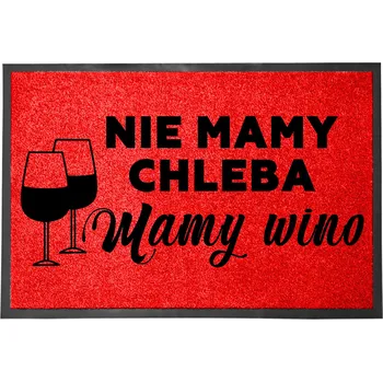 Rohožka Vstupní rohožka ČERVENÁ do domu DEKORATIVNÍ DÁREK pro maminku VÍNO 60x40