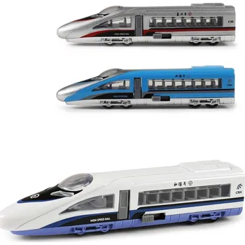 Vláček a vláčkodráha Rychlovlak 12cm kovový vláček volný chod 3 druhy v plastovém boxu