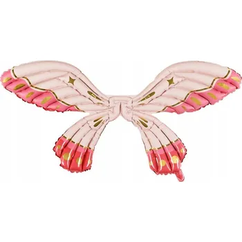 Balónek Fóliový balónek Křídla motýla, růžový matný, 102 x 50 cm