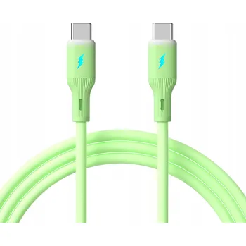 Datový kabel Kabel Akyga USB typ C - USB typ C 1 m zelený