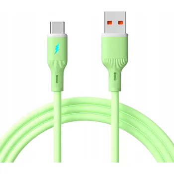 Datový kabel Kabel Akyga USB – USB typ C 1 m zelený