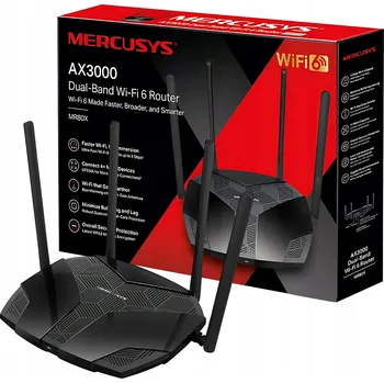 BEZDRÁTOVÝ WIFI ROUTER MERCUSYS WIFI6 AX3000 5GHZ DVOU PÁSMOVÝ