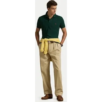 Pánská košile Polo Ralph Lauren Polokošile Core Replen 710782592 Zelená Custom Slim Fit S