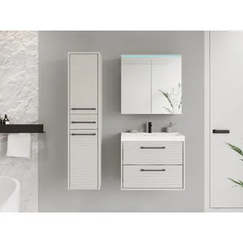 Koupelnový nábytek Koupelnový nábytek Tomeq I, Barva: kašmírová béžová, Sifon k umyvadlu: ne, Osvětlení: osvětlení LED - bílé, Baterie: ne MIRJAN 5903211455193