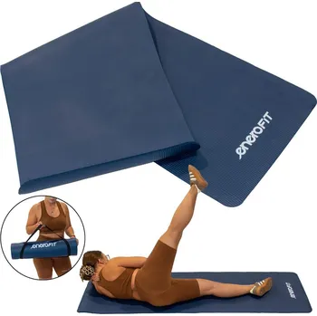 podložka na cvičení FITNESS PODLOŽKA NBR PROTISKLUZOVÁ 183x60x1CM MODRÁ + OBAL ENERO FIT