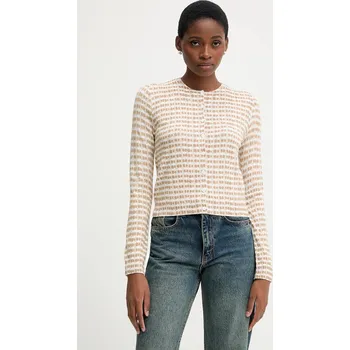 Dámské oblečení Kardigan United Colors of Benetton 12F3D5028 béžová 80X, vel. M