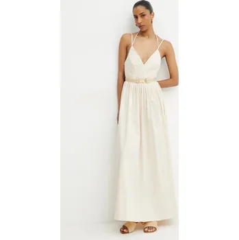 Dámské šaty Šaty Twinset béžová barva, maxi, 251TT2100 02X, vel. 40