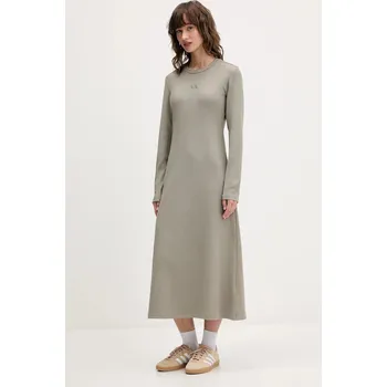 Dámské šaty adidas All Szn Winterized midi, přiléhavé, JW7431 zelená 91E, vel. M