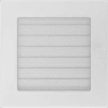 Krbová kamna Mřížka 17x17 bílá se žaluzií 17BX