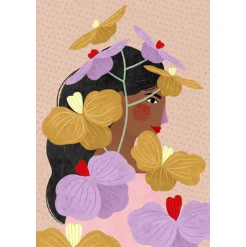 Plakát Plakát, Obraz - Hidden Behind Yellow Purple Flowers, Bea Muller