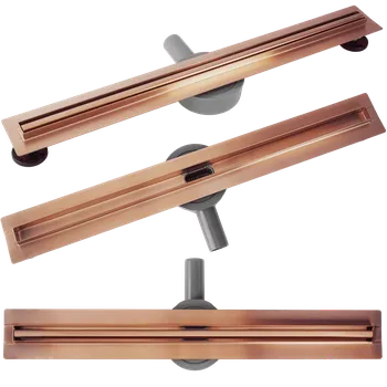 Odvodňovací žlab REA - Odtokový žlab Neox Slim pro Brushed Copper 60 REA-G4805